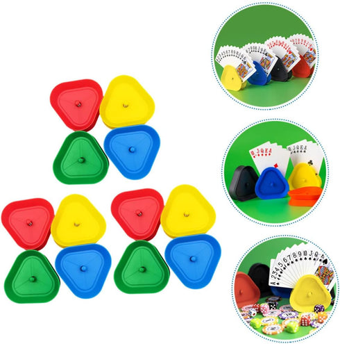 VICASKY 12pcs Poker Stand Playing Card Holder 7 Year Old Boy Hands- Card Holder Stocking Stuffers for Teen Boys Poker Organizer Game Card Reader P...