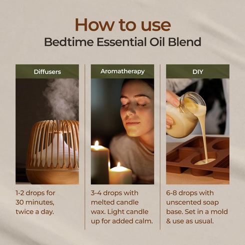 Gya Labs Bedtime Essential Oil Blend for Diffuser- 100% Natural Aromatherapy Bedtime Oil for Sleep, Calming & Relaxing (0.34 fl oz)...