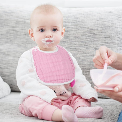 Loopeer 10 Pcs Snap Muslin Bibs Baby Bibs for Boy Girl Infants Newborns Bib Soft Snap Bibs for Teething Drooling (Colorful)...