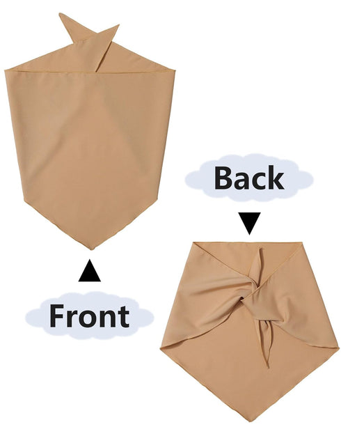 AWAYTR 3Pcs Floral Hair Bandanas Chiffon Head Kerchief for Women Girls Boho Hair Scarf Headband Bandana Daisy Lace Head Scarf (Solid Color - Beige...