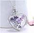 car Rearview Mirror Charm of Eternal Flower Heart-Shaped, K9 Crystal Double-Sided Transparent Color...