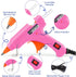 Mini Hot Glue Gun 2-Pack Blue Pink 35pcs Hot Glue Sticks for Quick Fix Artist DIY Art Home 20w...