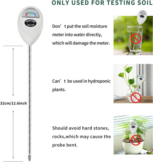 Soil Moisture Meter, Long Probe Soil Moisture Monitor for House Plants, Soil Hygrometer Moisture Sensor for Indoor & Outdoor, Garden, Farm, Lawn P...
