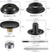100 Pieces (25Sets) Snap Fastener Kit Tool 15MM Snap Button kit Snaps for Leather Leather Snaps and Fasteners Kit for High-Grade Metal Material Sn...