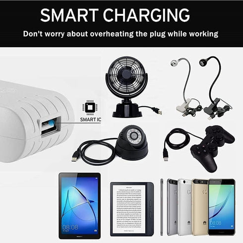 UL Certified Power Adapter 5V 1A USB Wall Charger 1000mA DC Power Supply Compatible with All USB Plug 5V-1A Type A,5Pcs...