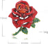 Premium Rose Flower Brooch for Women Red Blue Rhinestone Crystal Rose Brooch Big Flower Lapel Pin Clothing Hat Bag Accessories Wedding Valentine's...