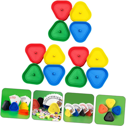 VICASKY 12pcs Poker Stand Playing Card Holder 7 Year Old Boy Hands- Card Holder Stocking Stuffers for Teen Boys Poker Organizer Game Card Reader P...