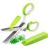 Herb Scissors, Multipurpose Sharp Kitchen Herb Cutter Shears with 5 Stainless Steel Blades, Safety Cover, Cleaning Comb, Cool Kitchen Gadgets for ...