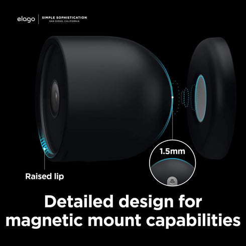 elago Silicone Cover Compatible with Google Nest Cam Outdoor or Indoor (Battery) - Magnetic Mount Cover Included, All Weather Protection, Easy Ins...
