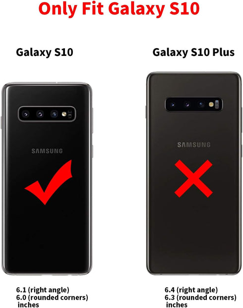 SALAWAT Samsung Galaxy S10 Case, Slim PU Leather Vintage Shockproof Phone Case Cover Lightweight Premium Soft TPU Bumper Hard PC Hybrid Protective...