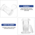 Gatuida 1pc Glass Staining Jar 5- Slide Glass Canister with Lid Clear Container Container with Lid Microscope Slides Coplin Staining Jar Slide Sta...