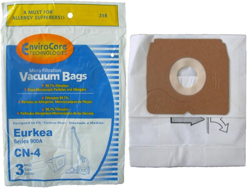 EnviroCare Replacement Vacuum Cleaner Dust Bags made to fit Eureka 900A PowerForce Micro Filtration CN 4 12 Bags...
