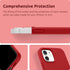 SURPHY Liquid Silicone iPhone 12 Mini Case (5.4") with Microfiber Lining & Camera Protector - Red...