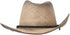 MG Tea Stained Raffia Straw Cowboy Hat - Tan with tint of black...
