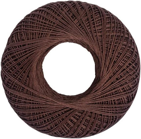 Aunt Lydia Classic Fudge Brown Crochet - 3 Pack of 350y/320m - Cotton - Gauge 10 - Crochet......