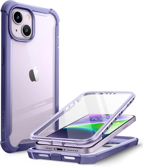 i-Blason Ares Series iPhone 14/13 Case 6.1 inch, Rugged Clear Bumper, Heavy Duty Protection with Built-in Screen Protector - Mauve...