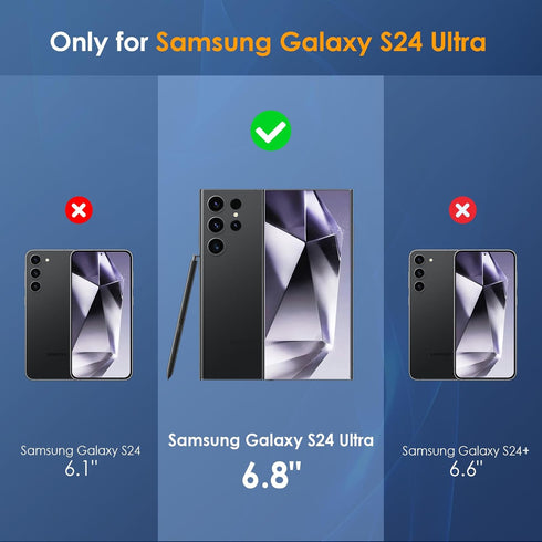 for Samsung Galaxy S24 Ultra Screen Protector 3 Pack TPU Protective Films with 2 Pack Transparent Lens Protector for Samsung S24 Ultra Touch Sensi...