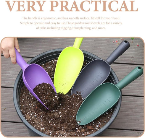 5pcs Gardening Soil Shovel Household Soil Shovel Soil Gardening Scoop Plastic Shovel Plastic Garden Shovel Gardening Shovel Cultivating Planting S...