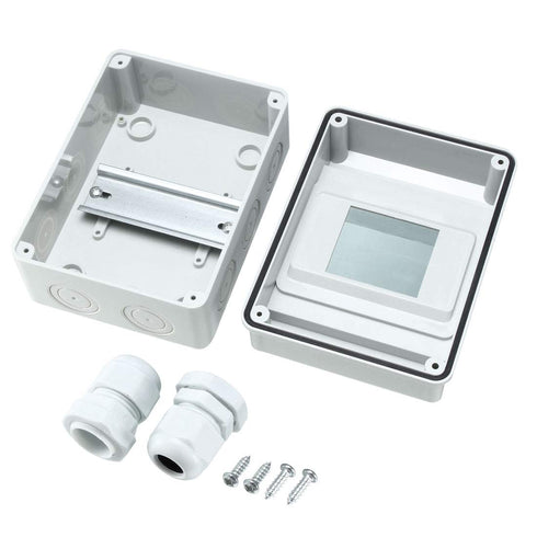uxcell IP65 ABS Transparent Cover Power Distribution Protection Box for Circuit Breaker Indoor on The Wall 5 Way (120mmx160mmx92mm)...