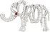 Pearl Elephant DST Sorority Pin Soror Greek Delta Brooch Social Womenhood Gift Jewelry For Clothing Bag...
