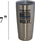 Rogue River Tactical Funny Police Officer 20 Oz. Travel Tumbler Mug Cup w/Lid Vacuum Insulated Remain Silent Thin Blue Line PD Gift...