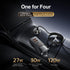 Car Charger 4-Port 120W max,with 1.5m Extension Cable for Rear Seats,120W Max Total Output,Car Cigarette Lighter Adapter with LED Digital Display,...