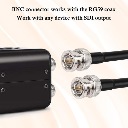 XRDS -RF BNC Compression Connector for RG59 Coaxial Cable BNC Male RG59 Connectors for CCTV, SDI, HD-SDI, Siamese, Security Camera(Pack of 10)...