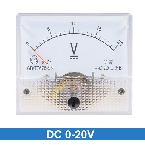 uxcell DC 0-20V Analog Panel Voltage Gauge Volt Meter 85C1 2.5% Error Margin...