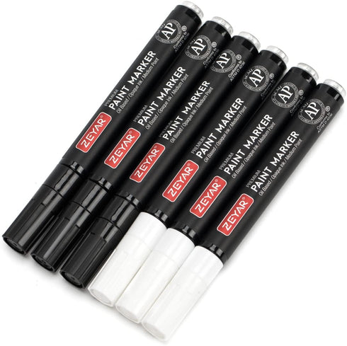 ZEYAR Permanent Oil-Based Paint Markers, Medium Point, Waterproof ink, Expert of Rock Painting, Great on Mug, Rock, Glass, Canvas, Metal and more ...