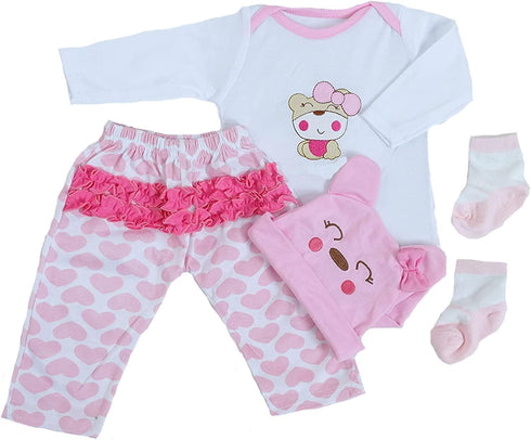 MAIHAO Reborn Baby Dolls Clothes for 17-22 Inch Newborn Baby Doll Girl, Baby Doll Clothes Outfit Accessories fit 17-22 Inch Baby Doll Girl?Cute Be...