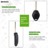 SCITOO Uncut Transponder Ignition Car Key 1997-1998 for BMW for 318i 1.9L, 2001-2005 for BMW for 320i 2.2L, 2000 for BMW for 323Ci 2.5L LX8 FZV LX...