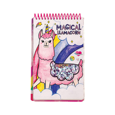 Fashion Angels Llama Shaker Compact Sketch Portfolio/Llama Sketch Book/Llama Coloring Book, Brown/a, 7.6 Ounce...