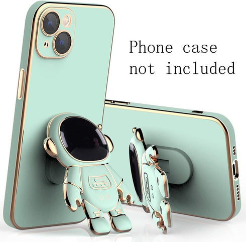 Astronaut Phone Ring Holder Finger Kickstand, ABS Electroplate Phone Back Grip Astronaut Phone Hidden Stand Compatible with iPhone 13 Pro Max/13 P...
