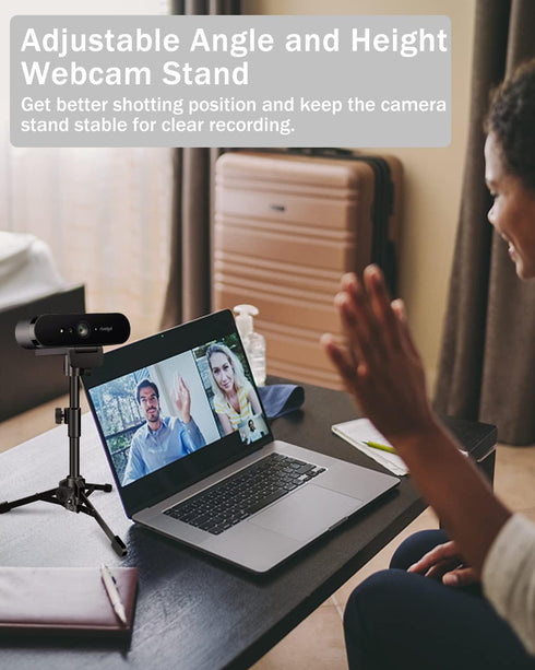 Desktop Webcam Tripod Stand, Extendable Webcam Camera Stand Tripod for Logitech Stream Webcam C925e C922x C922 C930e C930 C920 C615 and Other Devi...
