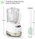 La Reveuse Electric Mini Food Processor Small Chopper 200 Watts 2-Cup Prep Bowl for Mincing Chopping Grinding Blending Pureeing (White)...
