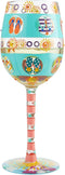 Enesco 6004759 Designs by Lolita Flip Flop Days Artisan Hand-Painted Wine Glass, 15 Ounce, Multicolor...