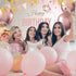 Happy Birthday Decorations Banner Large Rose Gold Balloons Backdrop Theme Poster for Girl Women Birthday Celebration Banner Party Supplies Photo B...