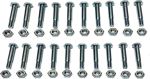 Replacement Shear Pins & Nuts Fits Ariens 532005 53200500 John Deere AM122156 Snowthrower Auger ?20 Pack?...