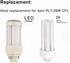 12W GX24Q-3 LED Bulb, Replacement for PLT-26W 4 Pin GX24q-3 and PLC-26W G24Q-3 Compact Fluorescent Light Bulb, GX24Q G24Q LED Bulb, Cool White 600...