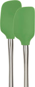 Tovolo Flex-Core Stainless Steel Handled Mini Spatula & Spoonula Set, Kitchen Utensil Set of 2, Heat-Resistant & BPA-Free Silicone Turner Heads, S...