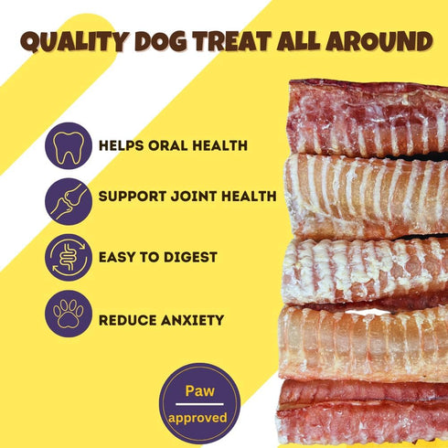 Woofley's Beef Trachea - (6 Inch 10 Pack) - Trachea Treats for Dogs - Natural Source of Glucosamine and Chondrotin for Joint Health - 100% Natural...