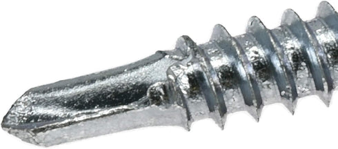 Power Pro Premium Self-Drilling Metal Screws, Zinc Plated Steel, Hex Washer Head Metal to Metal Winged Point Screws, Silver, ¼ x 2-½ inches, Box o...