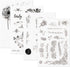 4 Sheets Floral Clear Stamps, Silicone Stamps for Card Making Supplies, Bullet Journal Reusable Stamps for Thanksgiving Christmas Holiday Card and...