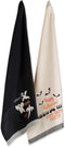 DII Spooky Kitchen Towel Collection Halloween Décor Printed Dishtowel Set, 18x28, Bats & Ghosts, 2 Count...