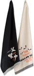 DII Spooky Kitchen Towel Collection Halloween Décor Printed Dishtowel Set, 18x28, Bats & Ghosts, 2 Count...