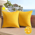 All Smiles Outdoor Waterproof Throw Pillow Covers 18x18 Set of 2 Yellow Decorative Patio Tent Bed Sofa Living Room Furniture Sunbrella Cushion Cas...