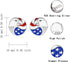 USA Flag Dangle Earrings for Women: 925 Sterling Silver American Patriotic Red White and Blue Star Drop Earrings America Independence Day 4th of J...
