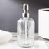 Easy-Tang Glass Hand Soap Dispenser Silver Pump Refillable Dish Shampoo Lotion Bottle with Brushed Bathroom Kitchen Decor 18 OZ...