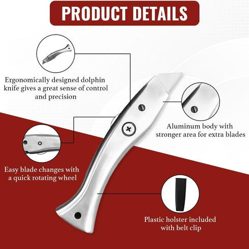 ZY304 Delphin dolphin knife Carpet Fitter Professional Tool (Pack of 1)...