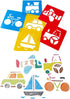 Lependor 36 Pieces Plastic Drawing Painting Stencil Templates for Kids Crafts - Washable Template for School Projects - Random Colors...